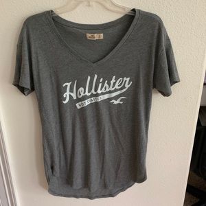 Grey hollister logo shirt